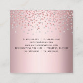 モダンバラ金ゴールド美容師メイクアップアーティストスクリプト スクエア名刺 (裏面)