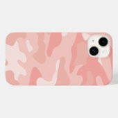 モダンバラ金ゴールド赤面ピンク迷彩柄パターン Case-Mate iPhoneケース (裏面 (横))