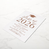 モダンバラ金ゴールド2025年度卒業パーティーのクラス 箔招待状 (回転した状態)