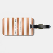 モダンバラ金箔ストライプ積み重ねモノグラム ラゲッジタグ (裏面横)