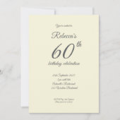 モダンバラ60th Birthday Party Invitation 招待状 (正面)