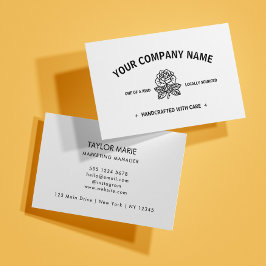 モダンバラ | カスタマイズ可能な白黒 名刺