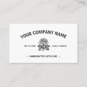 モダンバラ | カスタマイズ可能な白黒 名刺 (正面)