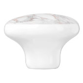 モダンバラ-金ゴールドと白フェイク大理石の石 セラミックノブ (側面)