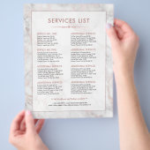 モダンバラ-金ゴールド大理石サービス価格表 チラシ (手)