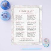 モダンバラ-金ゴールド大理石サービス価格表 チラシ (シングル)