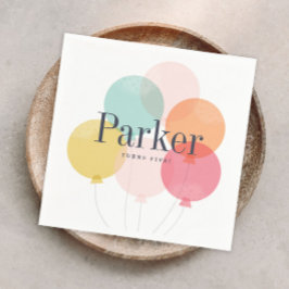 モダンバルーンバンチ誕生日パーティーのナプキン スタンダードカクテルナプキン