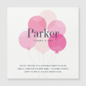 モダンバルーン子供ピンクの誕生日パーティー (正面)