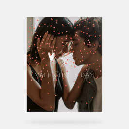 モダンバレンタインデーのカップルパーソナライズされた写真 アクリルサイン