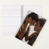 モダンバレンタインデーのカップルパーソナライズされた写真 ノートブック (内側)