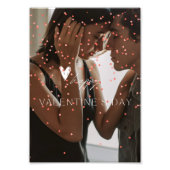 モダンバレンタインデーのカップルパーソナライズされた写真 フォトプリント            (正面)