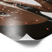 モダンバレンタインデーのカップルパーソナライズされた写真 フォトプリント            (角)