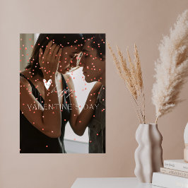 モダンバレンタインデーのカップルパーソナライズされた写真 フォトプリント           