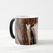 モダンバレンタインデーのカップルパーソナライズされた写真 モーフィングマグカップ (正面左)