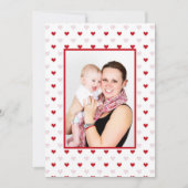 モダンバレンタインデーハート写真カスタム赤 シーズンカード (正面)