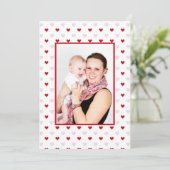 モダンバレンタインデーハート写真カスタム赤 シーズンカード (スタンド正面)