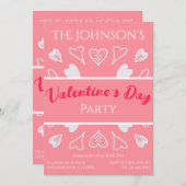 モダンバレンタインデーパーティー 招待状 (正面/裏面)