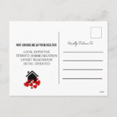 モダンバレンタインデー不動産仲介業者農業プロモーション シーズンポストカード (裏面)