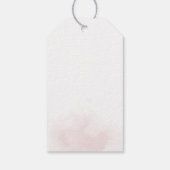 モダンバーガンディフローラ結婚グリーンリー ギフトタグ (裏面)