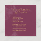 モダンバーグニ絵を描ー金ゴールドストローク – 名刺 (裏面)