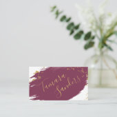 モダンバーグニ絵を描ー金ゴールドストローク – 名刺 (スタンド正面)