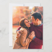 モダンバーグンディ植物写真結婚 招待状 (裏面)
