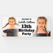 モダンバースデ10代のィーパーティーのバナーのウェルカムサイン 横断幕 (横)