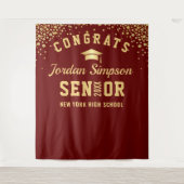 モダンバーズグレー卒業写真撮影用背景 タペストリー (正面)