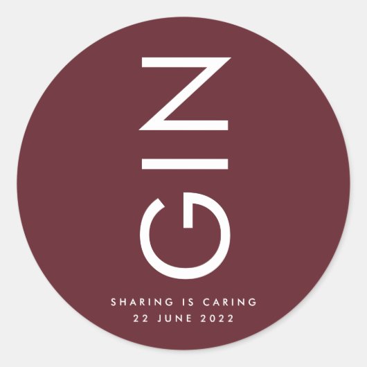 モダンバーズグンディ マロン モノグラム ワインボトル ラウンドシール (正面)