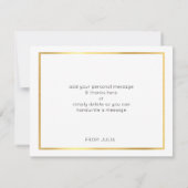 モダンバー（ユダヤ教の）バル・ミツバーシンプルユー金ゴールドスター灰色 サンキューカード (裏面)