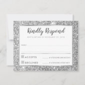 モダンバー（ユダヤ教の）バル・ミツバー感謝していユーシルバークールグリッター 招待状 (正面)