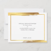 モダンバー（ユダヤ教の）バル・ミツバー感謝していユー金ゴールドストローク サンキューカード (裏面)