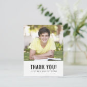 モダンバー（ユダヤ教の）バル・ミツバー感謝してい君金ゴールド白黒点 サンキューカード (スタンド正面)