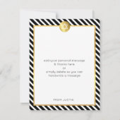 モダンバー（ユダヤ教の）バル・ミツバー感謝してい君金ゴールド白黒点 サンキューカード (裏面)