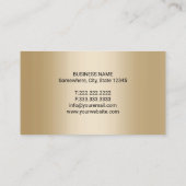 モダンパイナップルロエレガントゴの背景 名刺 (裏面)