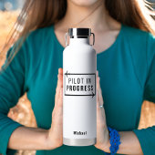 モダンパイロットの進行と飛行機、カスタム旅行 ウォーターボトル