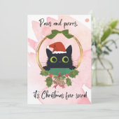 モダンパウズアンドピュアーズのクリスマス招待状 招待状 (スタンド正面)