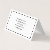 モダンパステルピンク&ブラック名刺 名刺 (裏面)