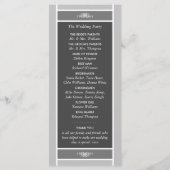 モダンパステルブロック - シルバーグレー - 結婚式 プログラム (裏面)