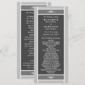 モダンパステルブロック - シルバーグレー - 結婚式 プログラム (正面/裏面)