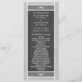 モダンパステルブロック - シルバーグレー - 結婚式 プログラム (正面)