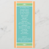 モダンパステルブロック - トロピカルカラー - 結婚式 プログラム (裏面)