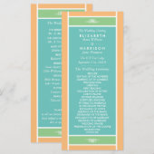 モダンパステルブロック - トロピカルカラー - 結婚式 プログラム (正面/裏面)