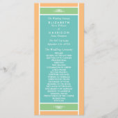 モダンパステルブロック - トロピカルカラー - 結婚式 プログラム (正面)