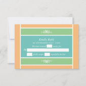 モダンパステルブロック - トロピカルカラー - 結婚式 出欠カード (正面)