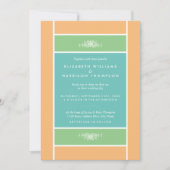 モダンパステルブロック - トロピカルカラー - 結婚式 招待状 (正面)
