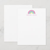 モダンパステルレインボー キッズ用オリジナル ノートカード (正面/裏面)