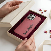 モダンパステル ダスティローズ風 カスタムネーム Case-Mate iPhoneケース