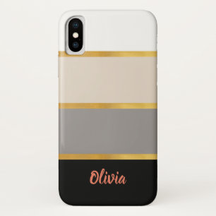 モダンパストライプターン(名前がCase-Mate iPhone) iPhone X ケース
