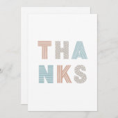 モダンパターン(の模様が)あるタイポグラフィ | ミニマリストに感謝 シーズンカード (正面/裏面)